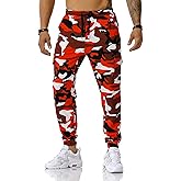 GRAJTCIN Casual Camo Joggers Sweatpants for Men Lightweight Hiking Outdoor Sweatpants Streetwear Pants for Men