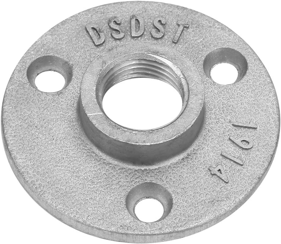 10Pcs Floor Flange, Aluminum Alloy/Cast Iron Flange Pipe Base 3 Holes