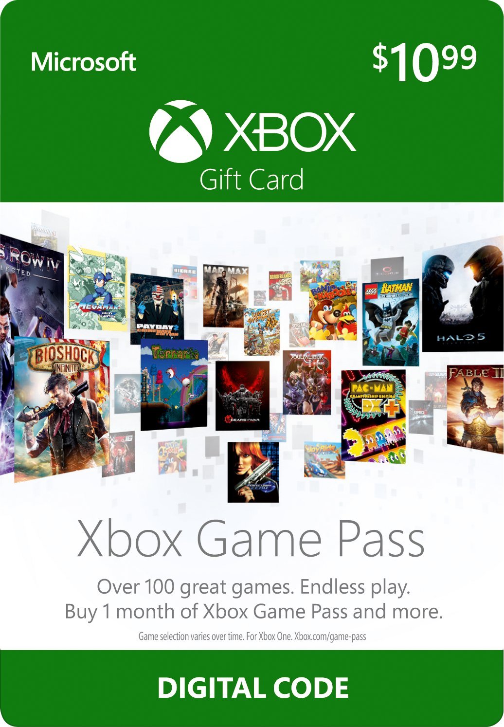 Amazon.com: $10 Xbox Game Pass Gift Card - Xbox One [Digital Code ...