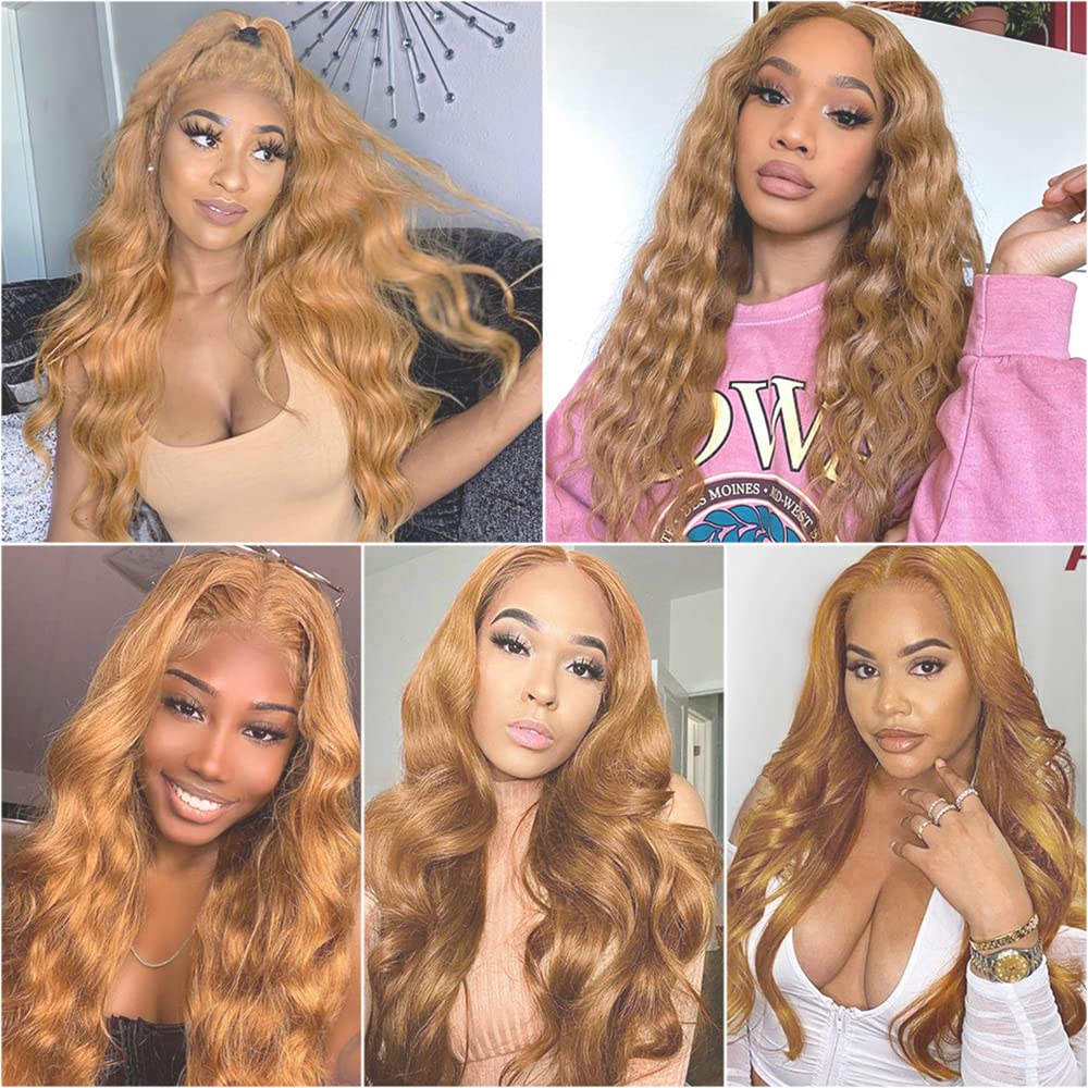 Condition photo showing As Is for 24 26 28 inch #27 blonde bundles human hair body wave 3 bundles 50 gram/bundle unprocessed brazilian