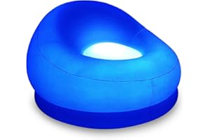 Air Candy Inflatable LED Chair with Remote – Color Changing Light-Up Lounge Chair for Indoor & Outdoor Use, Waterproof Floati