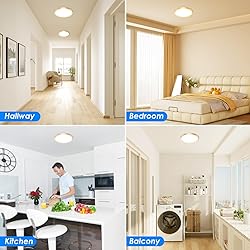 Peasur 12 Inch LED Ceiling Light Gold, 24W Slim