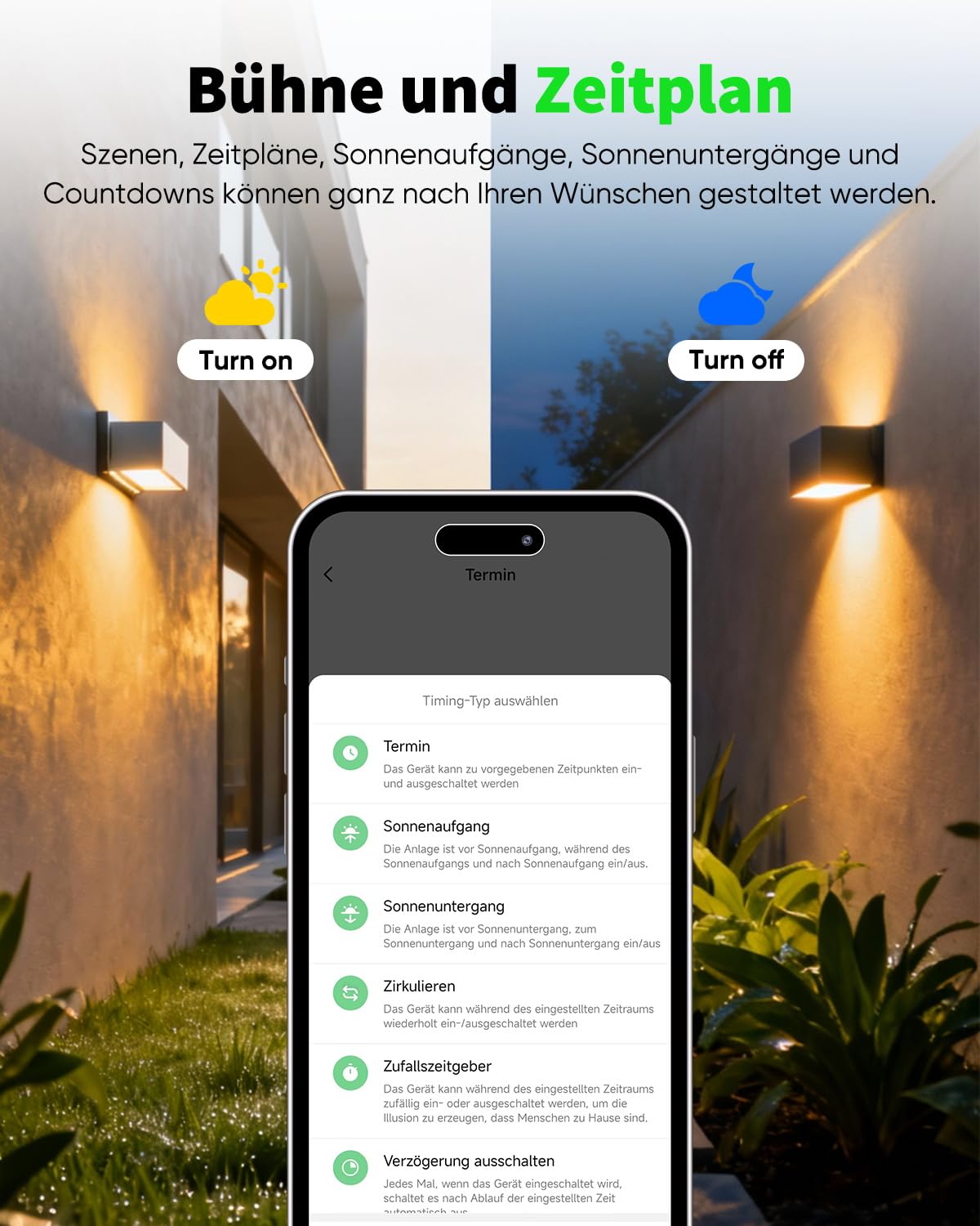 GreenSun WLAN Steckdose Outdoor 4er Pack - IP44 wasserdichte Außensteckdosen mit Strommessung 16A 3680W Tuya Smart Life App WiFi Steckdose Zeitschaltuhr & Timer kompatibel mit Alexa & Google Home 8