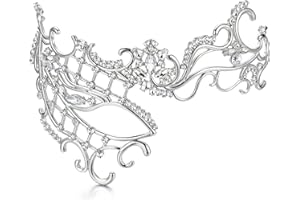 BELLAWOO Lady Rhinestones Masquerade Party Luxury Diamond Mask for Halloween