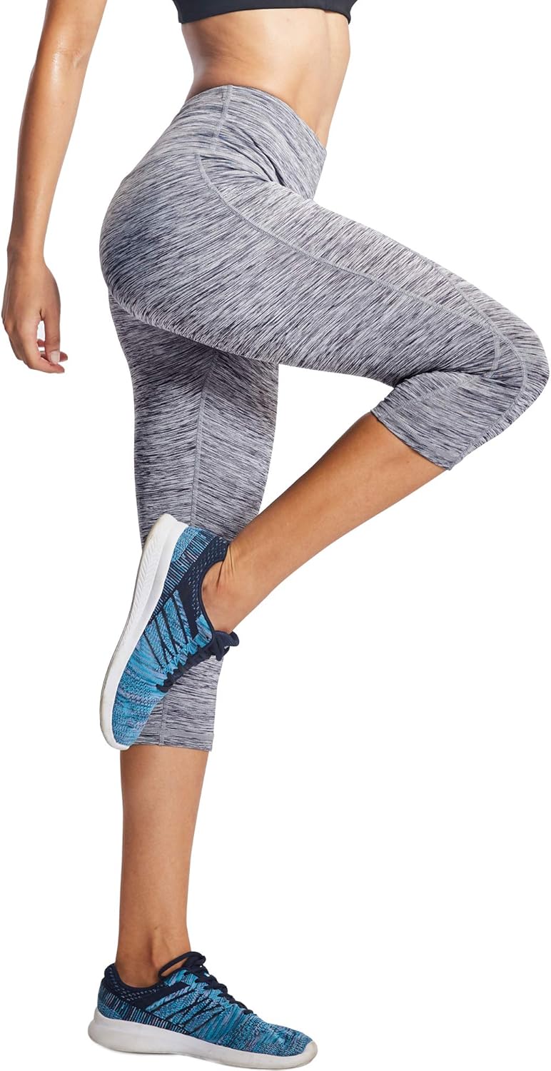 Neleus Women's Yoga Capris Tummy Control High Waist Workout Pants at  Women’s Clothing store