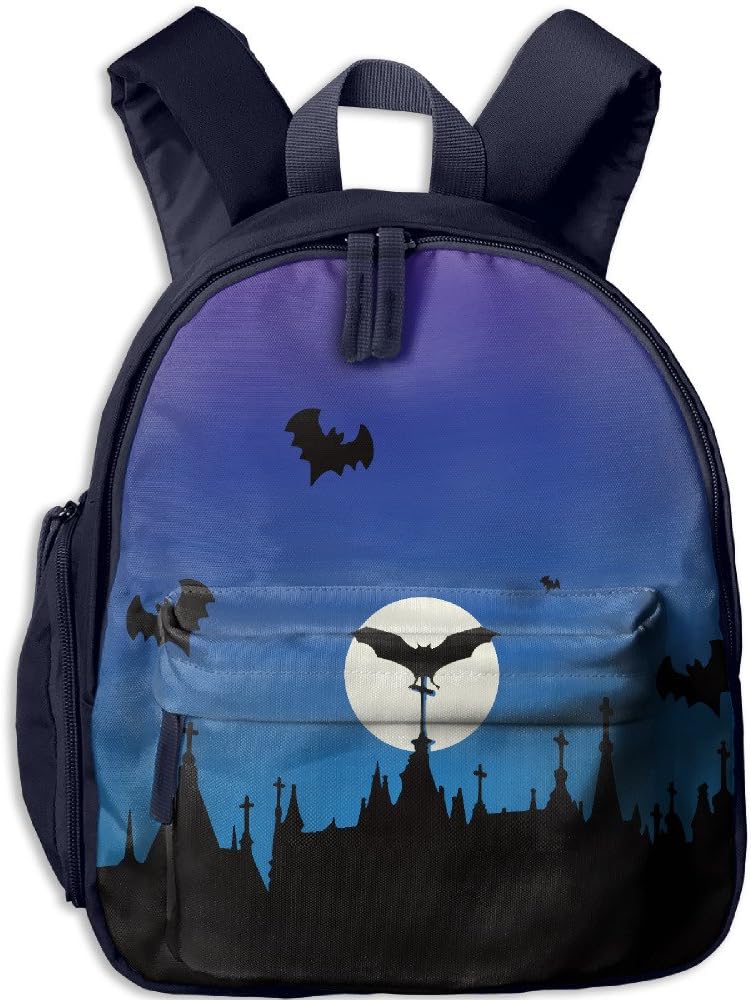 Toddler Pre School Backpack Boy&girl's Halloween Bat Moon Book Bag