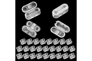 QUILAX 30 Pcs Bead Chain Connectors, Pull Chain Connectors,Fit 4mm Bead for Roller Shade, Roller Blinds, Roman Blinds, Plastic Ball Connector Clips for Vertical Blind (Transparent)
