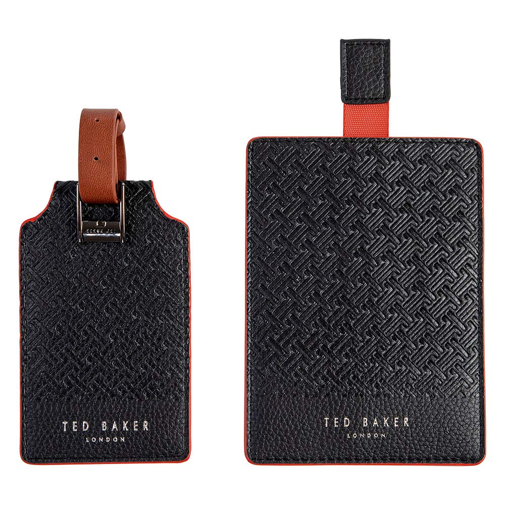Ted Baker Travel Set, Faux Leather, Black, One Size