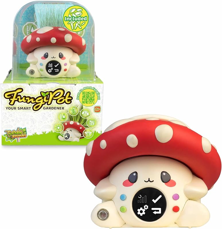 FungiPot, vaso digitale interattivo per la cura delle piante, sensori di umidità, luce e temperatura, giochi digitali, inclusi substrato e semi, + 6, Famosa (GAD00000) — foto 1 di 7