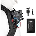 TELESIN 360 Backpack Mount Shoulder Strap Clip Holder w Quick Release Adapter Base for GoPro Max 13 12 11 10 9 8 Insta360 X5 X4 X3 GO3 Ace Pro DJI Action 5 Pro Osmo Pocket 3 Bike Motorcycle Accessory