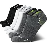 Calvin Klein Mens No Show Socks - 6 Pack Soft Cotton Blend Cushioned Athletic Low Cut Socks for Men for Sports and Running