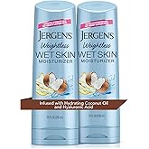 Jergens Wet Skin Body Moisturizer with Refreshing Coconut Oil, 10 Oz,Pack of 2