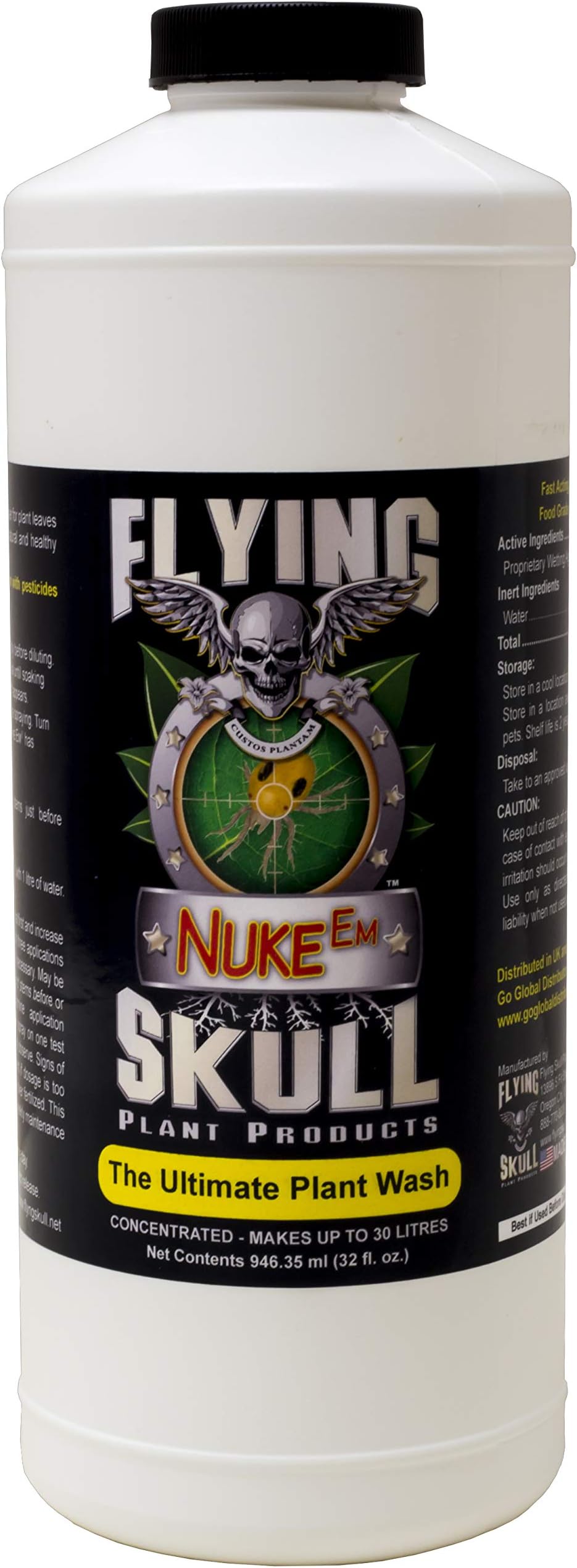 Flying Skull NUKE EM Organic Plant Wash Insecticide & Fungicide for All Plants - 32oz (946ml) makes up to 30 litres