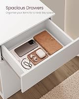 VASagle Bedside Table 3 Drawers TOOLSless Assembly White Cappuccino LET778W01 view 7