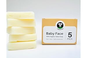 Unscented Tallow Soap, 5 PACK, 300 g - by Lipidology