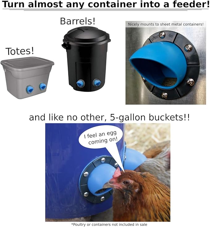 Amazon Com Stoltco Diy Porthole Poultry Feeder Kit 2 Pieces