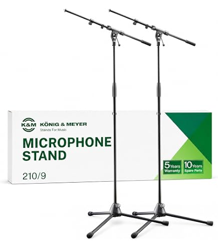 K&M Stands 210/2-BLACK Microphone/Boom Stand : Amazon.ca: Musical