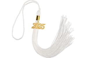 GraduationMall Single&Multiple Color Graduation Tassel with 2025 Year Charm 9"