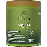 INOAR Argan Oil Combing Cream Creme de Pentear with Jojoba & Cocoa Butter for Deep Hydration & Smoothing, 17.6 Fl Oz