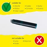Online 17224/24 Turquoise Ink Cartridges 6 Pack Standard Pens view 4