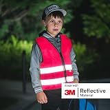 Salzmann Children High-Visibility Safety Vest 3M Reflective 4 Colours EN17353 view 2