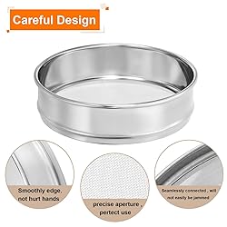 PATIKIL 120 Mesh Lab Sieve, 8" Diameter Test Sieve