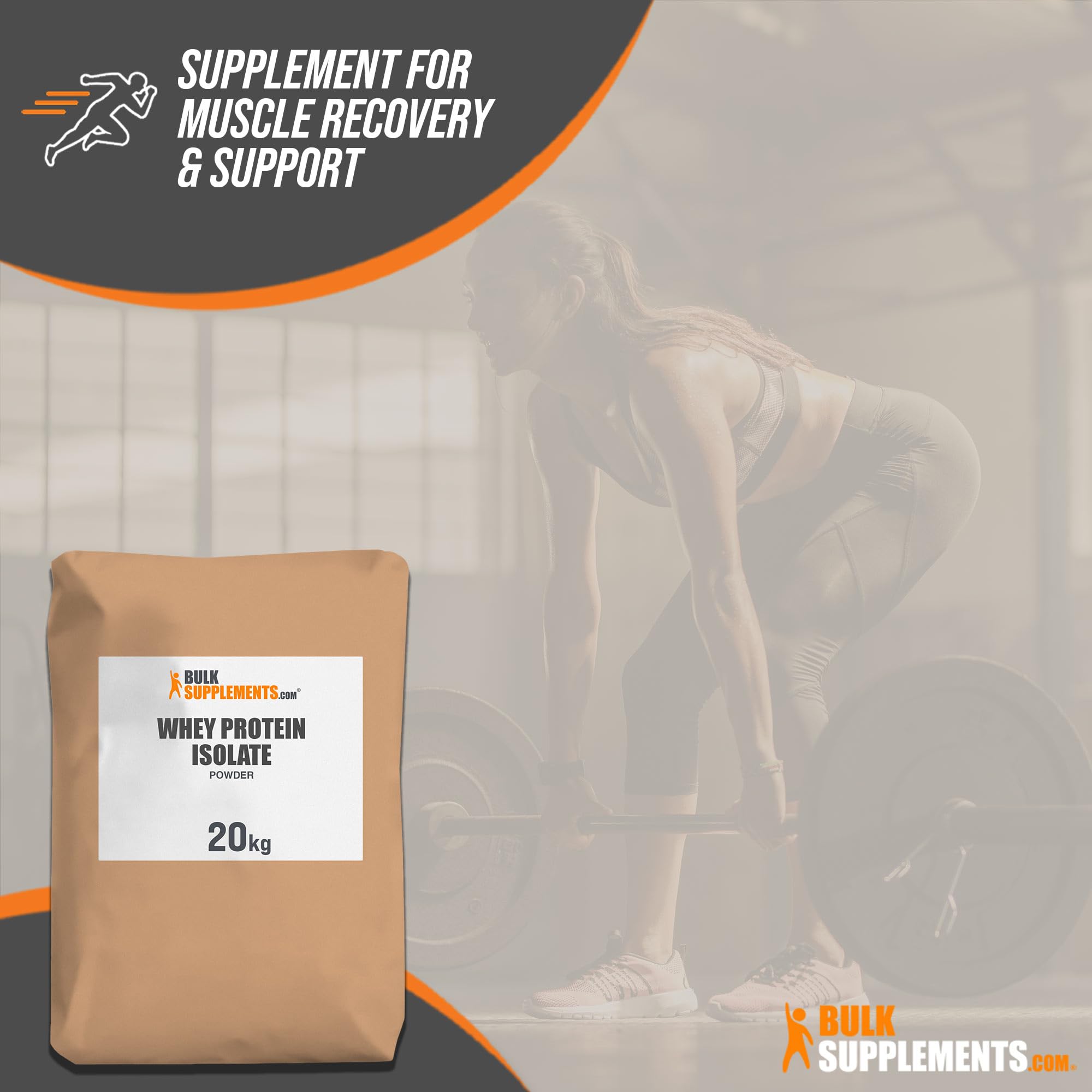 BulkSupplements.com Whey Protein Isolate Powder - Whey Protein Powder, Unsweeteneed, Unflavored & Gluten Free - 30g per Serving, 20kg (44 lbs) (Pack of 1)