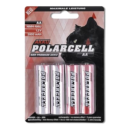 cellePhone PolarCell Akku Ni-MH Mignon AA - HR6 KR6 LR6 R6 L6-2850mAh - 4er Blister