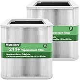 Musslan 2 Pack 211+ Filter Replacement Compatible with 211+ Air Purifier, 2-Stage Filtration System of H13 True HEPA Filter for 211