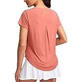 G Gradual Women's Workout Tops Short Sleeve Lightweight Athletic Yoga Running Shirts Loose Fit Quick Dry Gym T-Shirts