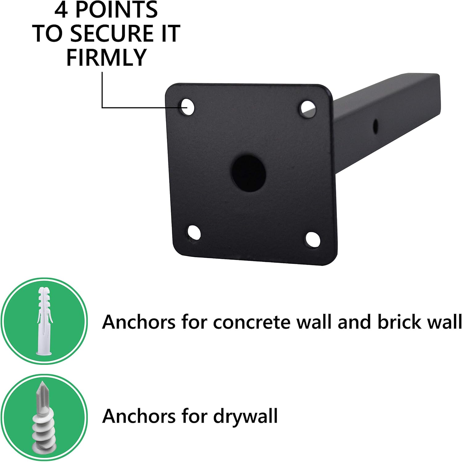 6 Pcs Floating Shelf Brackets 10 Inch Heavy Duty Wall Mounted Industrial Metal Shelf Supports: Home Improvement
