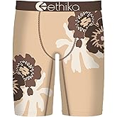 Ethika Men’s Boxer Brief, Knee Length, 4-Way Stretch Performance Underwear with Graphic Prints - Aloha Hawaii