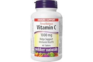Webber Naturals Vitamin C Timed Release 1000 mg, 60 Tablets, For Bones, Teeth, Immune and Antioxidant Health, Vegan