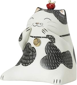 MAYIAHO Cat Figurines Statues Sculptures Home Decor Accessories, Handmade Modern Ceramic Gifts for The Cat Lovers Table Top Living Room, Small Bookshelf Shelf Decor Objects Items Animal Ornaments.