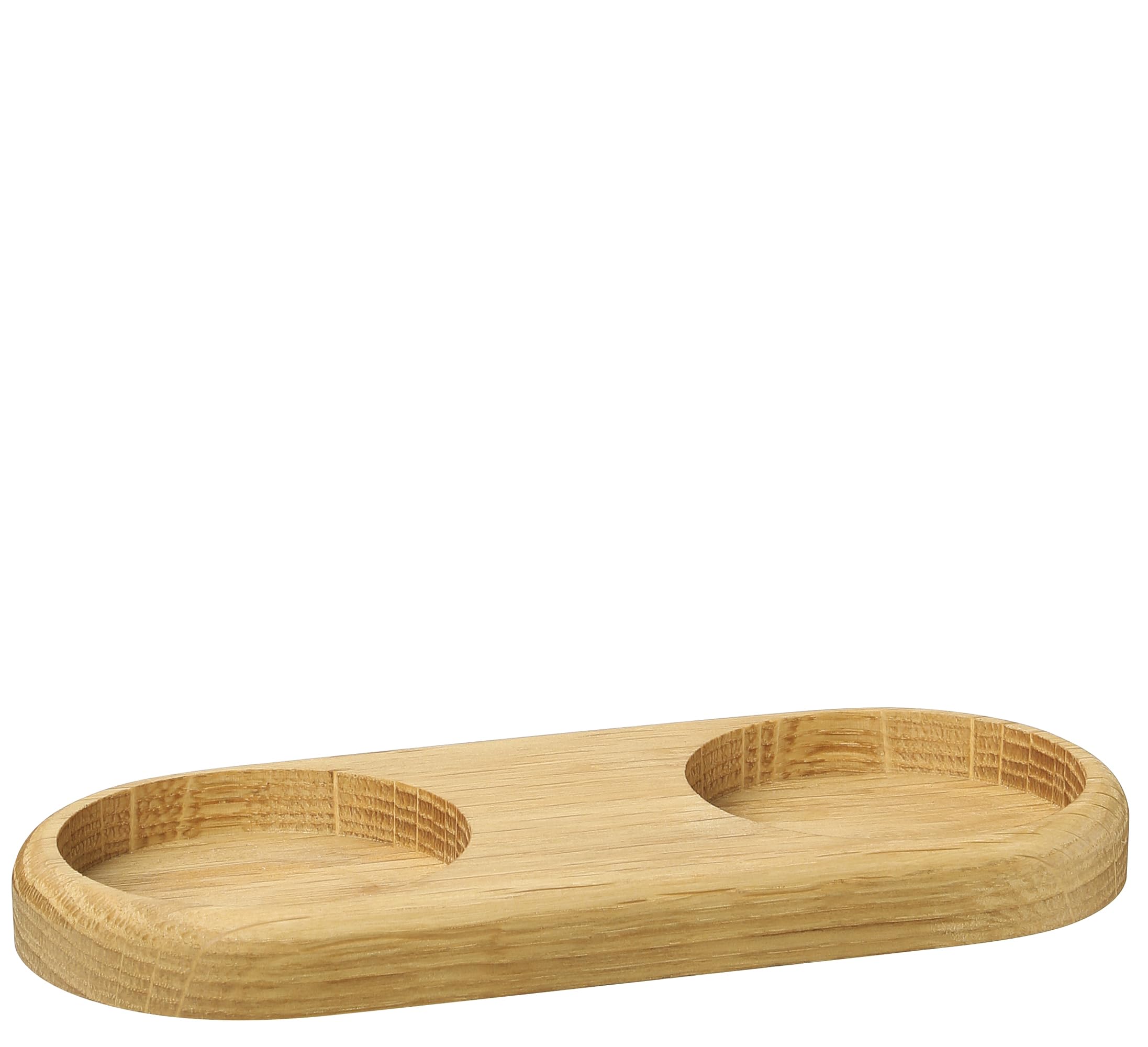 Zassenhaus Oak Mill Coaster for 2 Mills | Suitable for Mills up to 6 cm Diameter | 17 x 8 x 1.5 cm