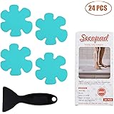 Bathtub Stickers Non-Slip, 24PCS Safety Shower Treads Adhesive Appliques with Premium Scrape (Blue)