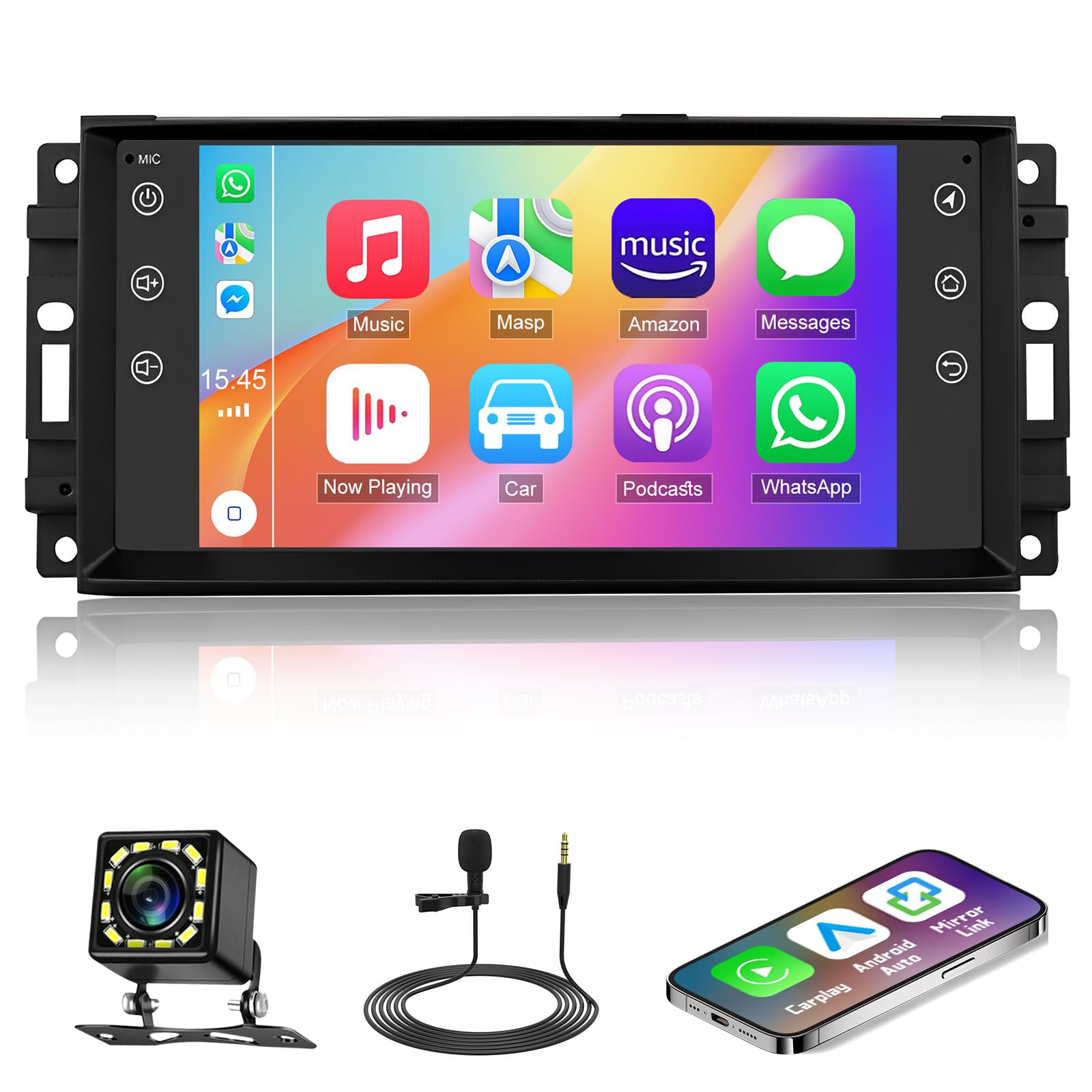 Photo 1 of ?2+32G? Car Stereo for Dodge Challenger/Dodge Avenger 2008-2014– Android 13 Radio with 7 inch HD Screen Wireless CarPlay Android Auto GPS Navigation WiFi EQ Bluetooth+12 LED Camera&MIC