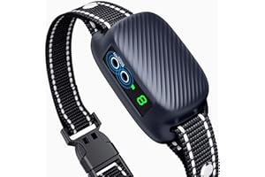 KISMIGER Bark Collar, Auto Smart Dog Bark Collar with 8 Sensitivity & 3 Training Modes, Rechargeable Humane Anti Bark Collars for Medium Large Dogs, No Barking Collar for Dog Indoor & Outdoor Use -L1