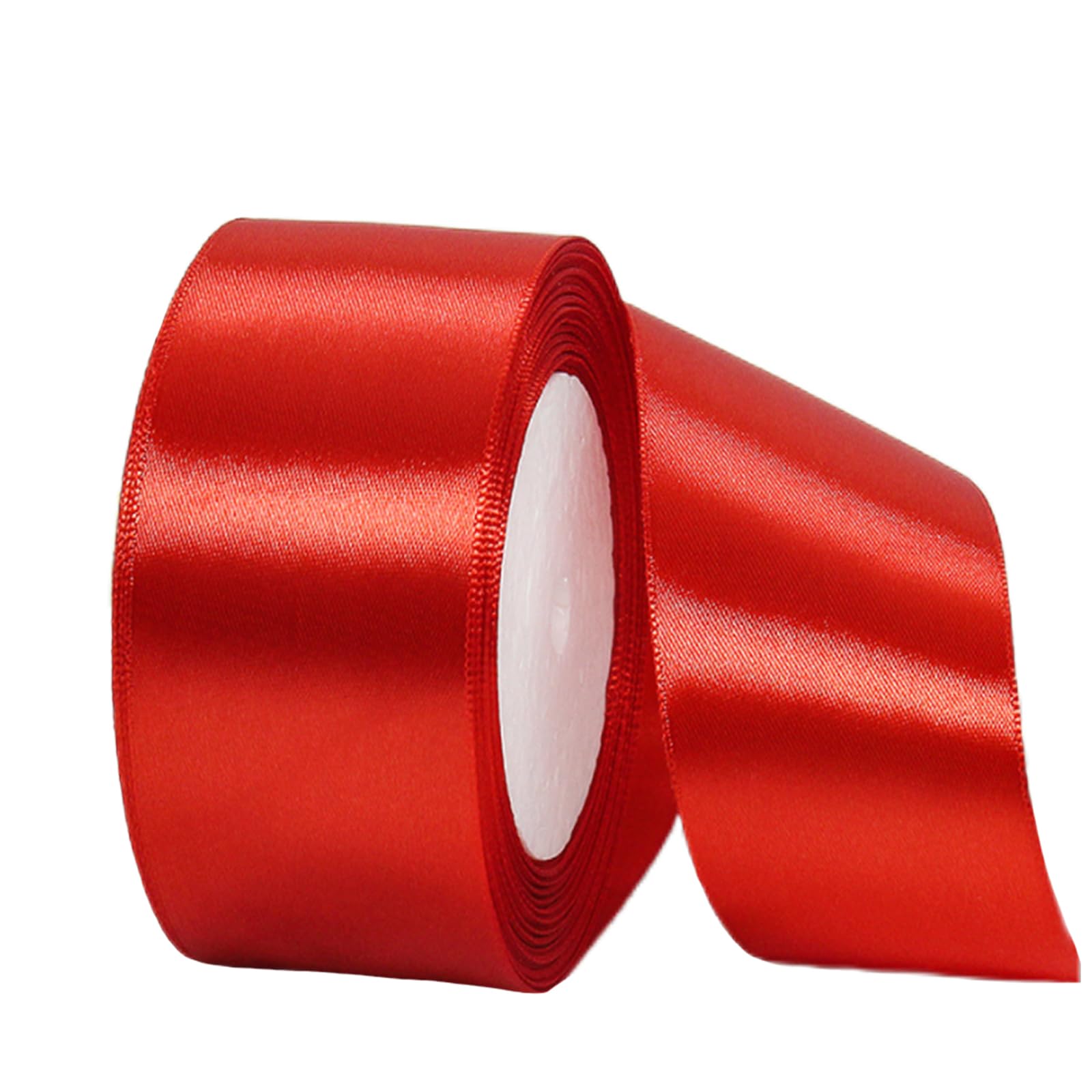 Wide Red Satin Ribbon 40mm for Gift Wrapping, 22m 1.5Inch Thick Silk Ribbon for Crafting, Union Jack British, Wedding Car, Hair Bows, Bouquets, Party, Cake Decorations — image 1