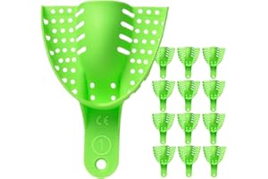 LA MIERE Dental Impression Trays Large Upper, Autoclavable Perforated Impression Tray Set (Bag of 12) #1