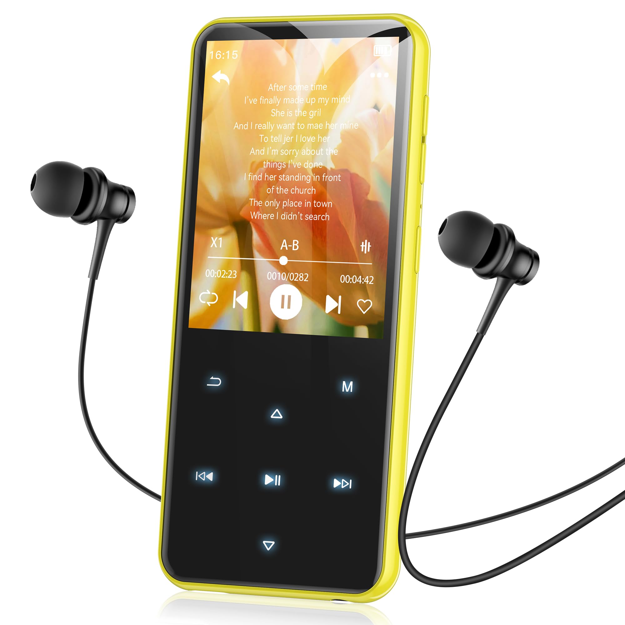 AGPTEK 64GB MP3 Player with Bluetooth, M3 2.4'' Player with Speaker