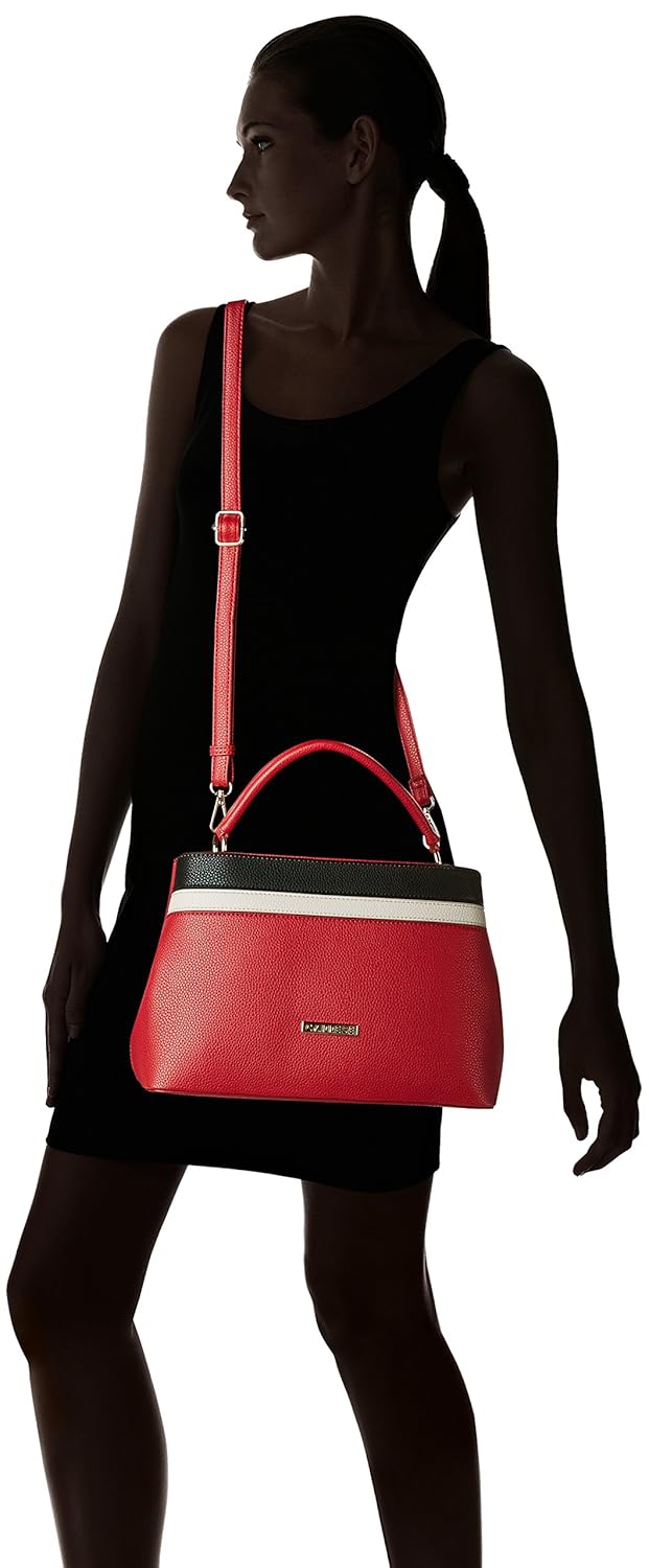 caprese philis women's satchel (red, grey and white) ()