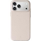 Luner - for iPhone 17 Pro - Premium Vegan Leather Phone Case [Compatible with Magsafe] - Elegant, Style and Eco-Friendly - Cream