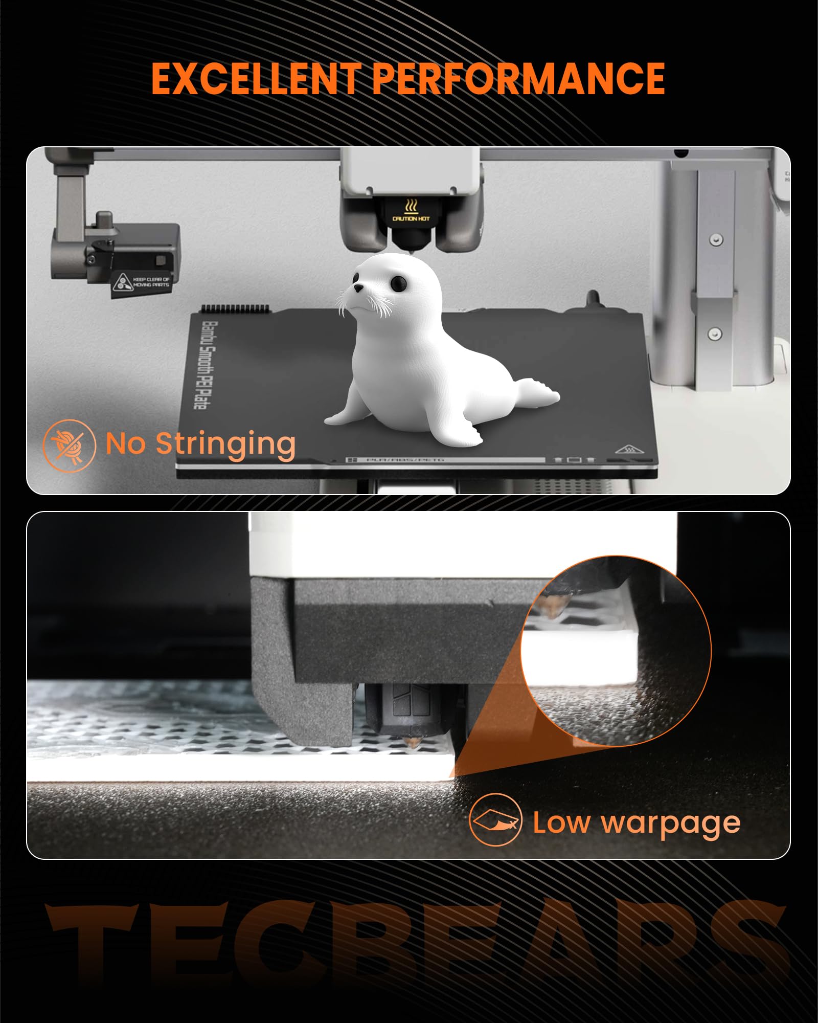 TECBEARS PLA Filament 1.75mm Schwarz 10KG, 3D Drucker Filament PLA, Filament 3d Druckmaterialien, Vakuumverpackung，Maßgenauigkeit +/- 0,02 mm 8