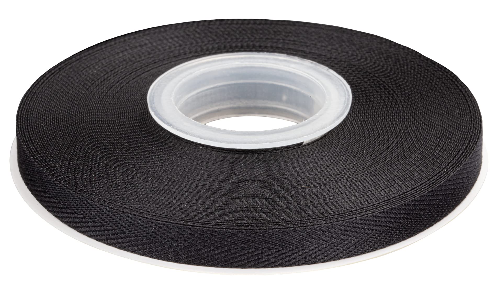 Joycrosso Herringbone Tape Twill Ribbon Soft Handle, Great for Gift Wrapping Craft Sewing, 9mm x 22 Meters - Black