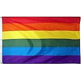 Online Stores Rainbow Printed Polyester Flag, 3 by 5-Feet