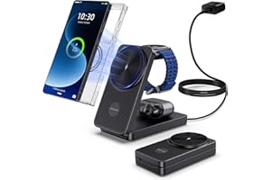 3 in 1 Magnetic Wireless Charger for Samsung, Foldable Android Charging Station for Galaxy S26/S25 Ultra /S24/Z Fold 7/Flip 7
