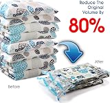 UOUNE Vacuum Storage Bags 4 Jumbo 110x80 cm, Reusable Space Saver view 6