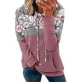 onlypuff Women's Pullover Hoodies Teen Girls Trendy Fall Fashion Tops Hooded Sweatshirts