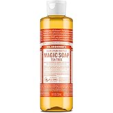 Dr. Bronner's Pure-Castile Magic Soap Liquid (Tea Tree, 8 Ounce) – Made with Regenerative Organic Oils, 18-in-1 Uses for Face, Hair, Laundry, Dishes, Hand Soaps & Body Wash – Natural, Vegan, Non-GMO